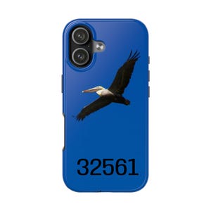 32561 Pensacola Beach Phone Case – Brown Pelican Blue Sky – Florida Coastal iPhone Case – Gulf Coast Zip Code Design