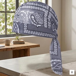 Snabbtorkande bomullsbandana huvudduk: Unisex pirathatt, turban, kemokempa, sporthalsduk