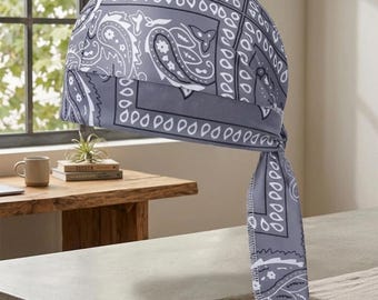 Bandana in cotone ad asciugatura rapida: cappello da pirata unisex, turbante, berretto per chemioterapia, sciarpa sportiva