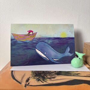 Greeting card: The Girl and the Whale