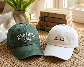 Custom Embroidered Dad Cap, Personalized Baseball Hat, Monogram Text Logo