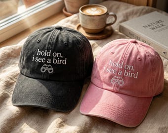 Embroidered Bird Nerd Baseball Hat, Bird Watching Cap, Birding Apparel, Nature Lover Gift