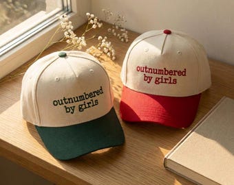 Embroidered Funny Dad Trucker Hat, Outnumbered by Girls Gift, Father's Day Gift for Him, Dad Hat, Gift for Dad of Girls Gift From Daughter