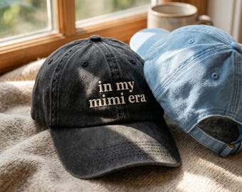 Gorra de béisbol bordada Mimi Era, gorra de abuela, regalo para la abuela