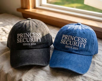 Custom Embroidered Princess Security Dad Hat, Father's Day Gift, Daddy Daughter Trip Cap