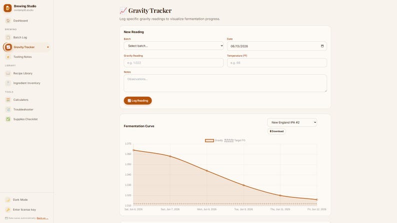 Father's Day Gift for Home Brewers | Personalized Digital Brew Log — Batch Tracker, Fermentation Log & Tasting Notes image 4