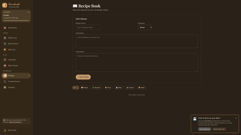 Sourdough Studio Baking Tracker | Digital Sourdough Companion (Offline App) image 7
