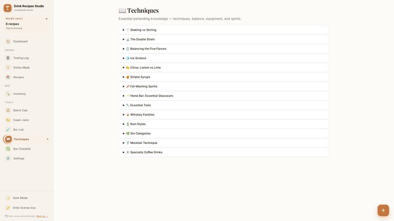 Cocktail Recipe Tracker App | Offline Bar Inventory, Tasting Log (Digital Download) image 10