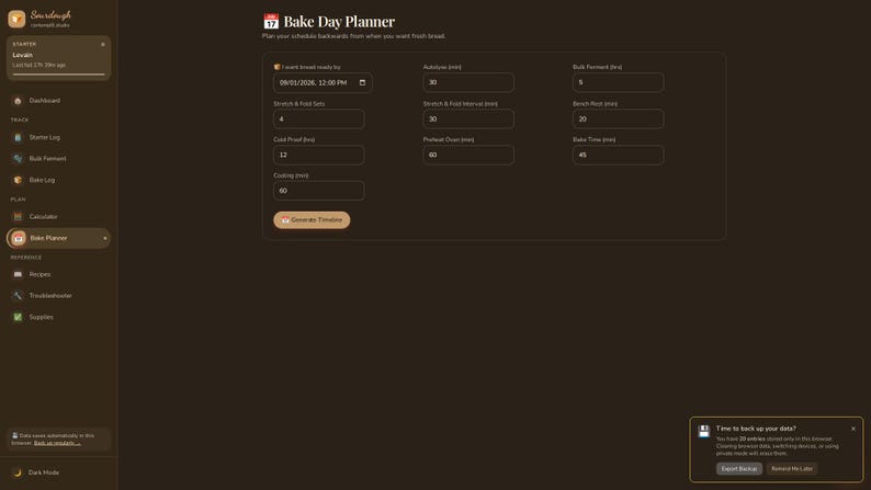 Sourdough Studio Baking Tracker | Digital Sourdough Companion (Offline App) image 6