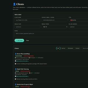 Invoice & Payment Tracker App | Offline Small Business Client Payment Log | Aging Report, Deposit and Partial Payments, Printable Invoices image 6
