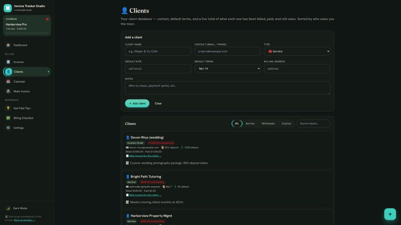 Invoice & Payment Tracker App | Offline Small Business Client Payment Log | Aging Report, Deposit and Partial Payments, Printable Invoices image 6