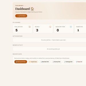 Father's Day Gift for Home Brewers | Personalized Digital Brew Log — Batch Tracker, Fermentation Log & Tasting Notes image 3