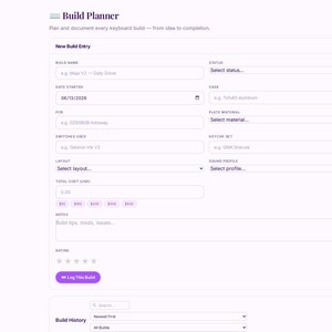 Father's Day Gift for Keyboard Enthusiasts | Personalized Digital Keyboard Tracker — Build Log, Switch Inventory & Group Buys image 4