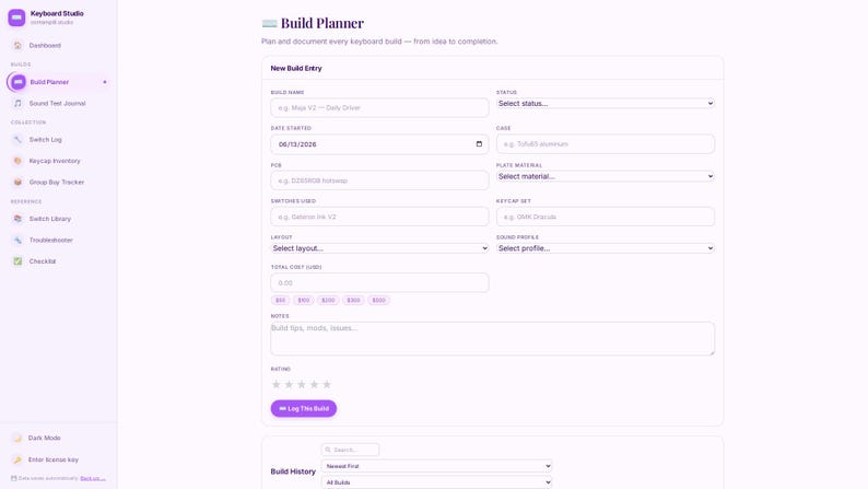 Father's Day Gift for Keyboard Enthusiasts | Personalized Digital Keyboard Tracker — Build Log, Switch Inventory & Group Buys image 4