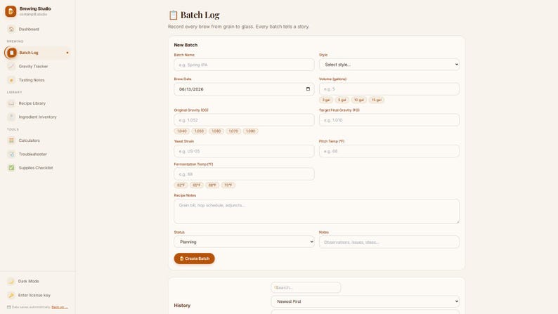 Father's Day Gift for Home Brewers | Personalized Digital Brew Log — Batch Tracker, Fermentation Log & Tasting Notes image 6