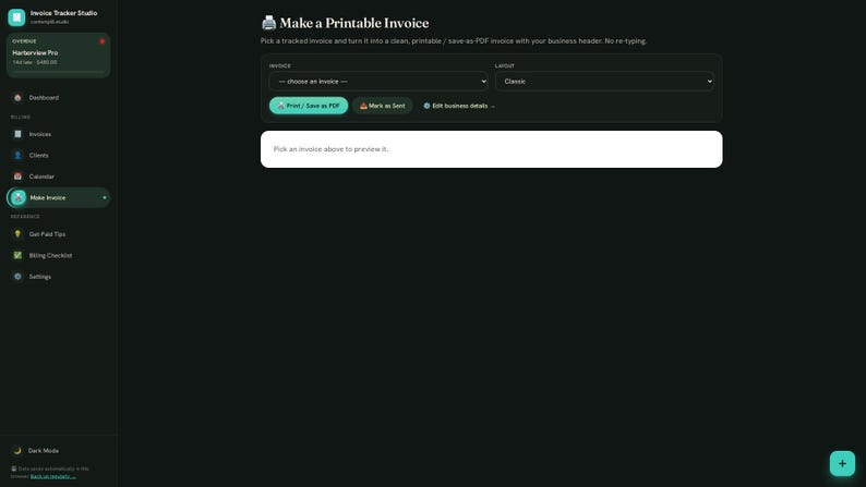 Invoice & Payment Tracker App | Offline Small Business Client Payment Log | Aging Report, Deposit and Partial Payments, Printable Invoices image 8