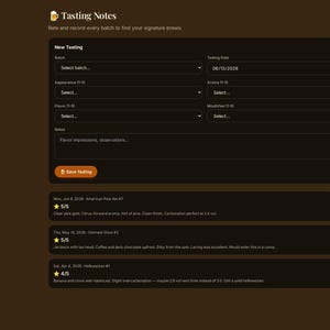 Father's Day Gift for Home Brewers | Personalized Digital Brew Log — Batch Tracker, Fermentation Log & Tasting Notes image 16