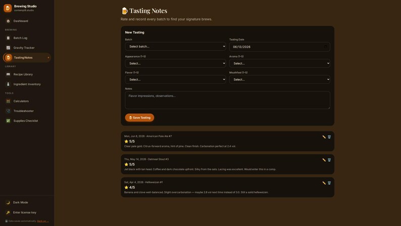 Father's Day Gift for Home Brewers | Personalized Digital Brew Log — Batch Tracker, Fermentation Log & Tasting Notes image 16