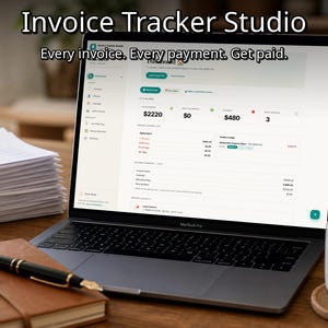 Invoice & Payment Tracker App | Offline Small Business Client Payment Log | Aging Report, Deposit and Partial Payments, Printable Invoices image 1