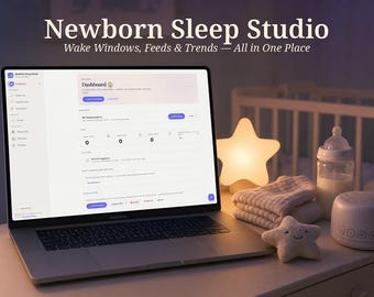 Newborn Sleep Tracker App | Wake Window, Feed Log (Offline)