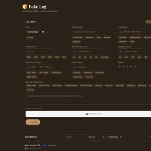 Sourdough Studio Baking Tracker | Digital Sourdough Companion (Offline App) image 4