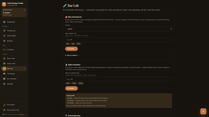Cocktail Recipe Tracker App | Offline Bar Inventory, Tasting Log (Digital Download) image 15
