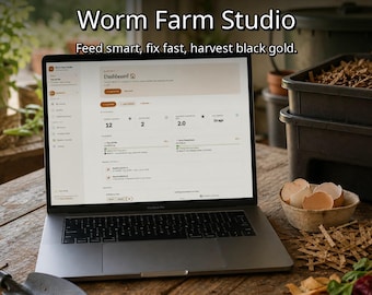 Tracker-app voor wormcompostering | Vermicompost voeder- en oogstlogboek, gepersonaliseerd | Offline, geen abonnement | Cadeau voor tuinman