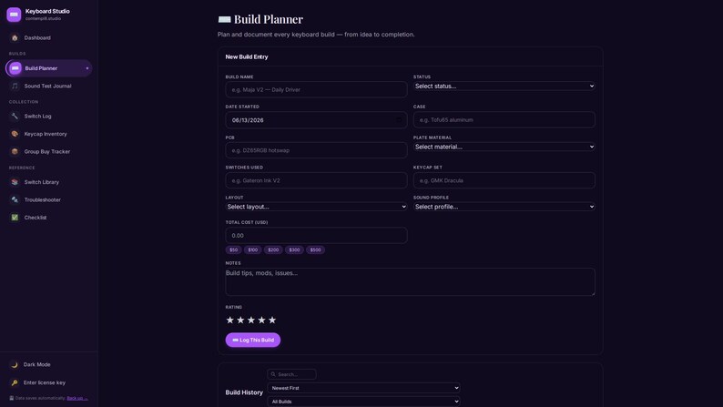 Father's Day Gift for Keyboard Enthusiasts | Personalized Digital Keyboard Tracker — Build Log, Switch Inventory & Group Buys image 12