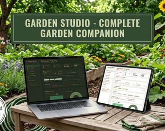 Personalized Garden Planner & Plant Journal | Digital Garden Tracker, Water Reminder (HTML File)