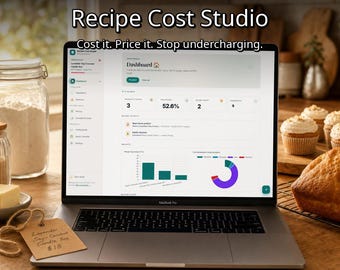 Recipe Cost & Pricing Calculator App | Home Baker, Maker Profit Margin Tool | Edit Ingredient Price Once, Every Product Recosts | Offline