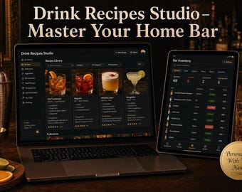 Father's Day Gift for Dad — Home Bar Cocktail Tracker App | Personalized, No Subscription, Offline