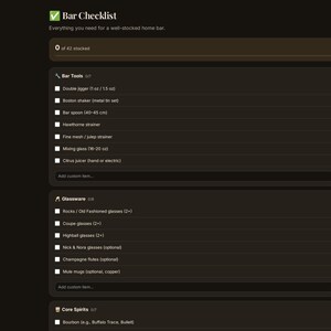 Cocktail Recipe Tracker App | Offline Bar Inventory, Tasting Log (Digital Download) image 17