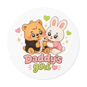 Daddys Girl Collectibles - Minsung / Stray Kids Inspired - Round Vinyl Sticker, Die-Cut Sticker, Button Pin & Round Magnet