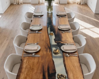 Unique 3.4m x 0.85m Dining Table – 50,000-Year-Old Ancient Kauri, Luxury Natural Wood