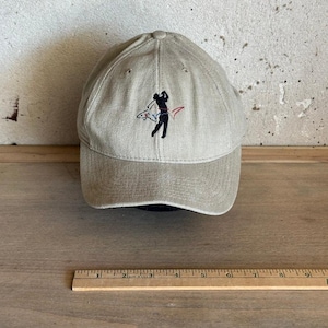 Vintage Greg Norman Collection Golf Hat Khaki Dad Cap Embroidered Strapback OSFA