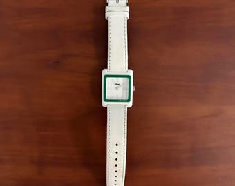 Orologio Lacoste Y2k con cinturino in pelle bianca