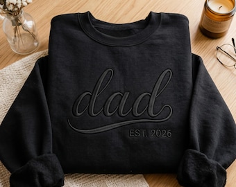 Sweat papa personnalisé brodé, cadeau fête des pères, cadeau pour papa, chemise Papa Est personnalisée