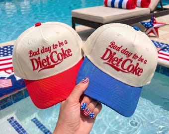 Casquette brodée Bad Day To Be a Diet Coke, casquette brodée pour amateur de coke