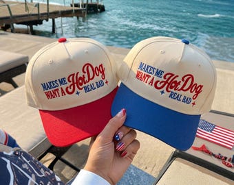 Embroidered Makes Me Want A Hot Dog Real Bad Trucker Hat