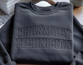 Sudadera bordada para técnico de farmacia, camiseta de farmacéutico, camiseta CPhT, regalo de graduación de PharmD