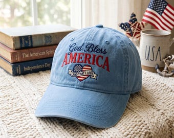 Chapeau brodé God Bless America, casquette du 4 juillet, chapeaux patriotiques des États-Unis, jour de l'indépendance