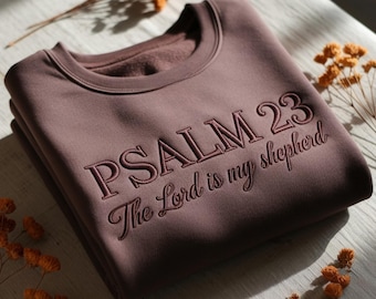 Sudadera bordada con la frase "El Señor es mi pastor", regalo cristiano divertido, camiseta con humor religioso.