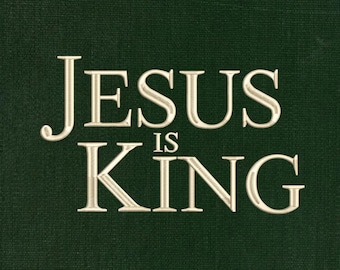 Jesus is King Stickdatei, Jesus ist König Kreuzstich Kreuzstich