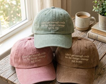 Chapeau brodé Je n'ai pas assez de crédit, Casquette sarcastique, Casquettes pour personne bavarde, Chapeaux Gildan