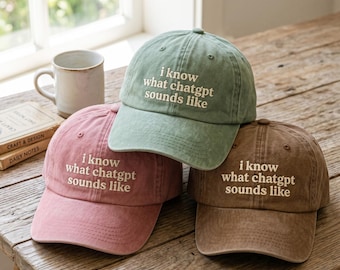Gorra bordada "Sé cómo suena ChatGPT", gorras divertidas de IA, gorras con humor para nerds
