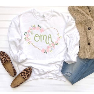 Oma Shirt Oma Sweatshirt Oma Geschenk Weihnachtsgeschenk für Oma Oma Geschenk Schwangerschaft Ankündigung Oma Shirt für Oma Muttertagsgeschenk