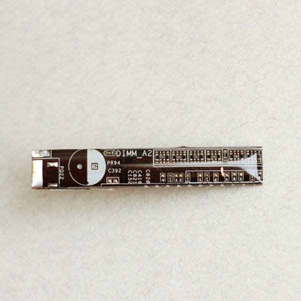 Techie Tie clip - Brown / black circuit board - recycled computer - geekery - techie tie bar