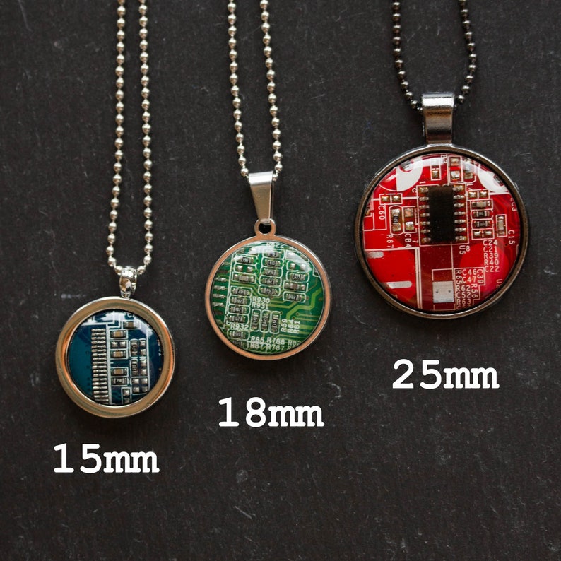 Computer geek gift Techie necklace REAL Circuit board necklace geekery recycled computer motherboard recomputing image 7