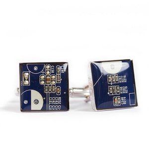 Circuit board Cufflinks - computer nerd cufflinks, gift for him, computer geek gift, father&#39;s day gift, modern wedding cuff links