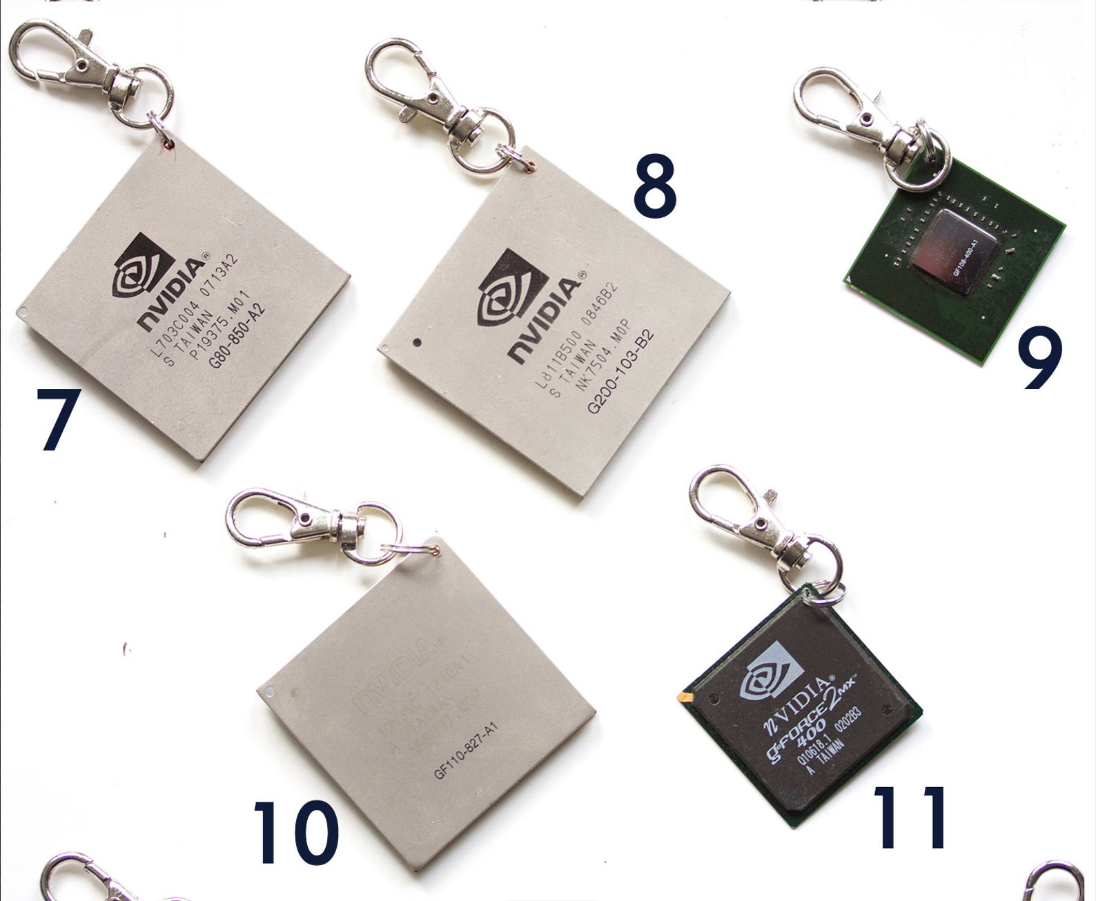 Chipset Keychain Recycled Computer Keychain Nvidia Graphic Etsy